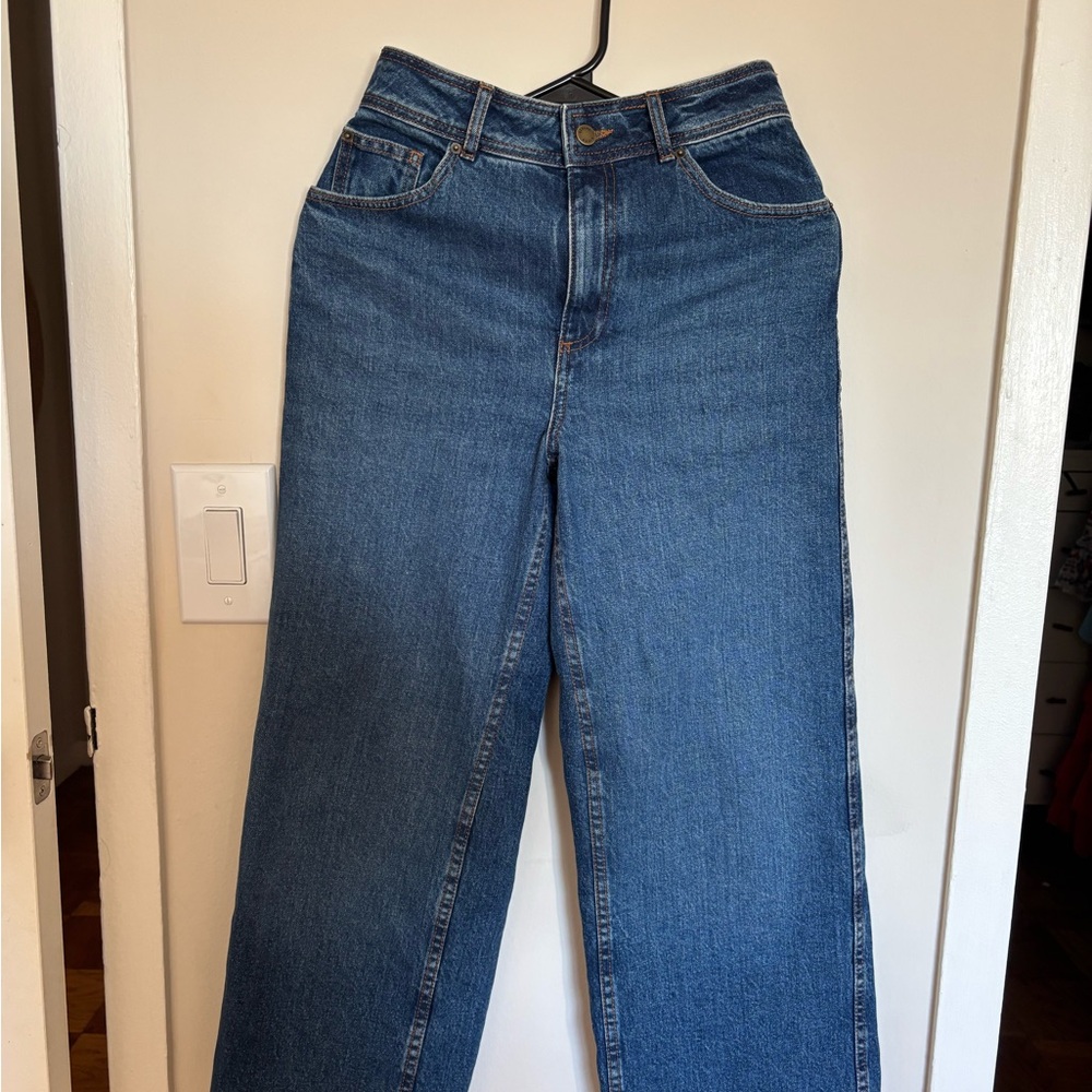 Sezane Le Crop Jeans in Denim Blue